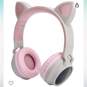 Wireless Cat Ear Headphones with Microphone